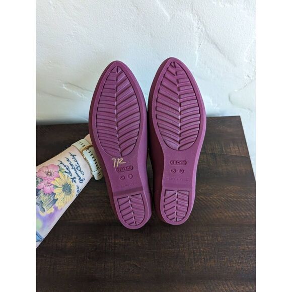 Crocs Iconic Comfort Eve Pointed Toe Ballet Flat Shoes - Size 8 - Picture 8 of 9